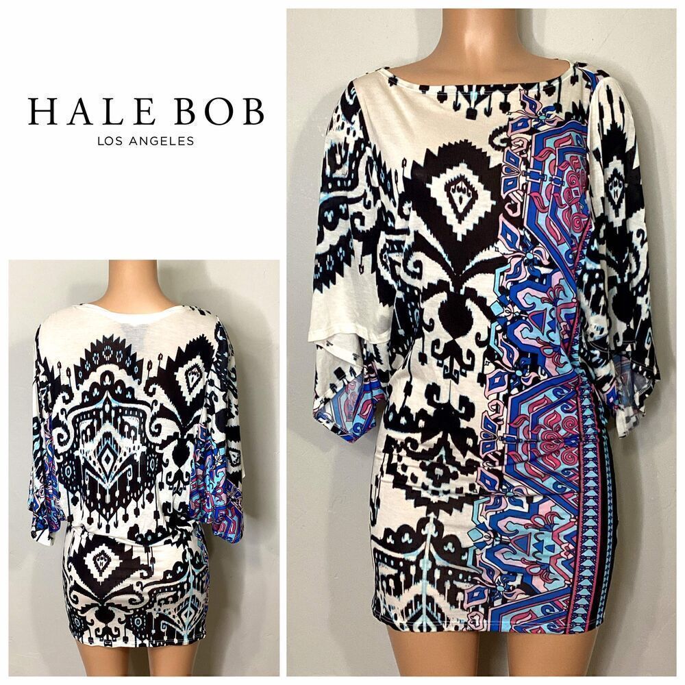 New. Hale Bob silk print mini dress. Normally $228